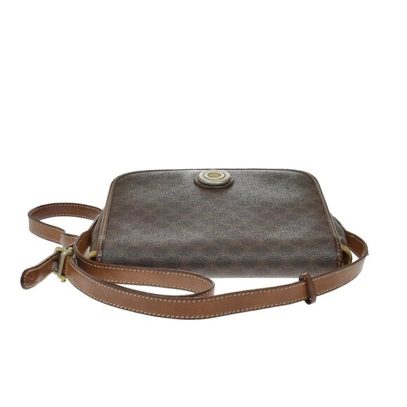 CELINE Macadam Horse Carriage Mini Shoulder Bag PVC Leather Brown GHW 02KB072 - Picture 5 of 15